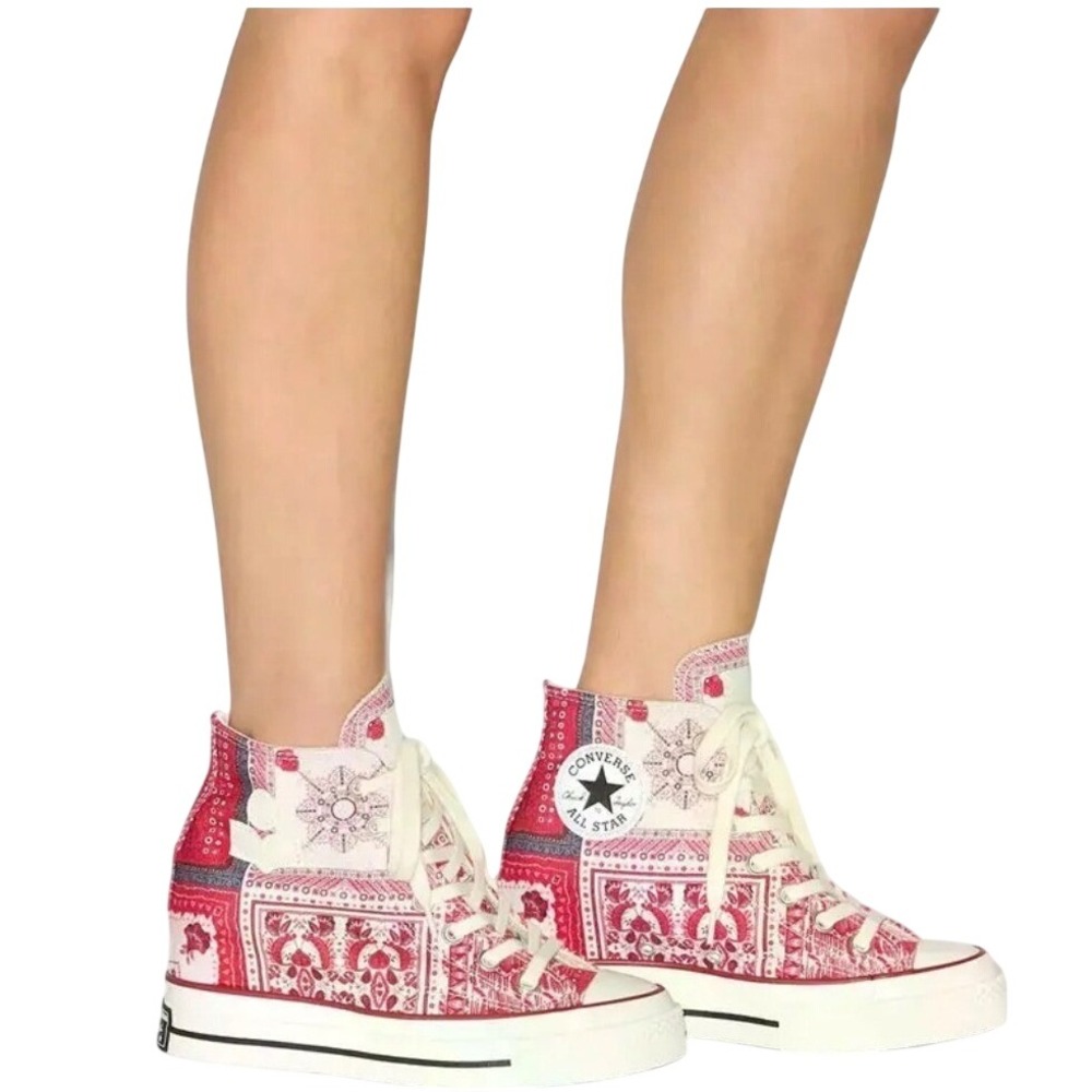 Isabel Marrant x Converse Chuck 70 Wedge Platform High Red Bandana Scarf 9 New
